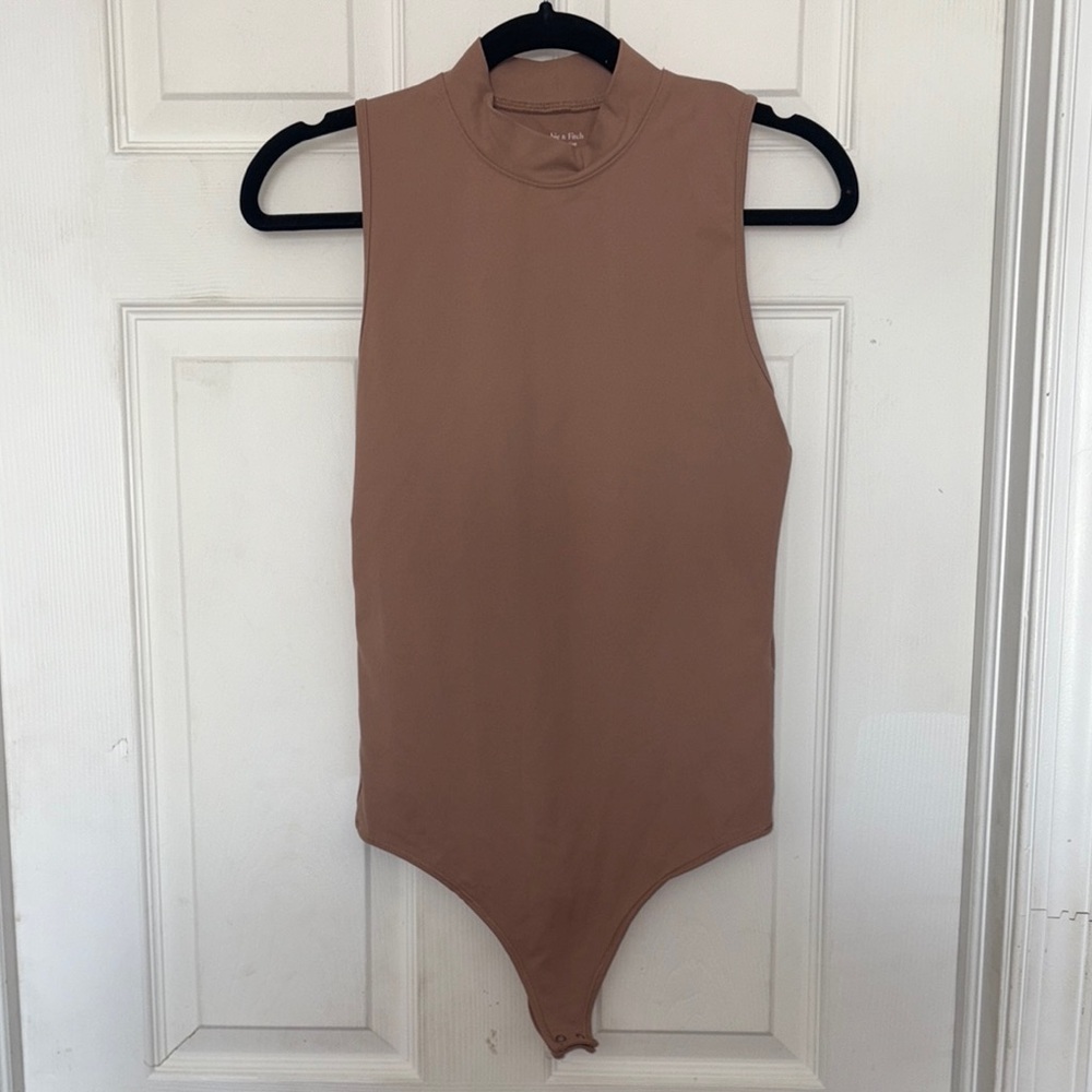 Abercrombie & Fitch Tan Soft A&F Collection Bodysuit Size M